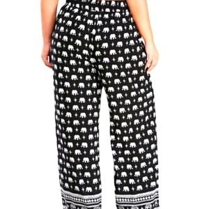 Forever 21 Black and White Elephant Pants